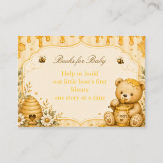 Carte d'accompagnement de Baby Shower Ourson au Mi