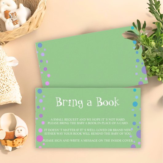 Carte d'accompagnement de Baby Shower Verte Bring