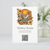 Carte D'accompagnement De beaux cygnes amoureux. (Debout devant)