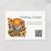 Carte D'accompagnement De beaux cygnes amoureux. (Devant)