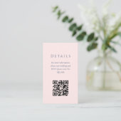 Carte d'accompagnement de code QR à motif floral b (Debout devant)