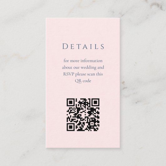 Carte d'accompagnement de code QR à motif floral b (Devant)