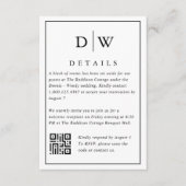 Carte d'accompagnement de code QR de mariage à mon (Devant)