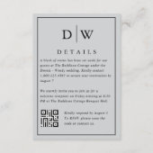 Carte d'accompagnement de code QR de mariage à mon (Devant)