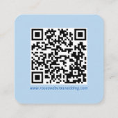 Carte d'accompagnement de code QR de mariage à ray (Dos)