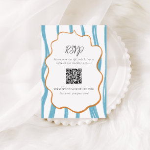 Carte d'accompagnement de code QR de mariage à ray