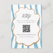 Carte d'accompagnement de code QR de mariage à ray (Devant)
