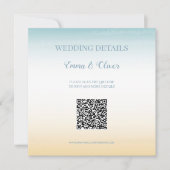 Carte d'accompagnement de code QR de mariage sur l (Devant)