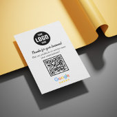 Carte d'accompagnement de code QR pour les avis Go