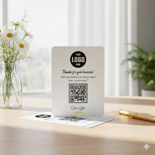 Carte d'accompagnement de code QR pour les avis Go