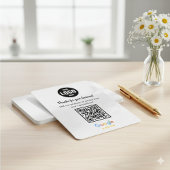 Carte d'accompagnement de code QR pour les avis Go