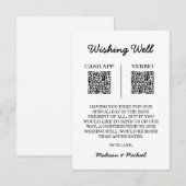 Carte d'accompagnement de code QR pour mariage Wis (Devant / Derrière)