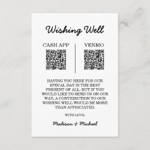 Carte d'accompagnement de code QR pour mariage Wis