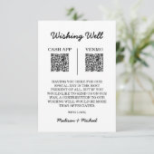 Carte d'accompagnement de code QR pour mariage Wis (Debout devant)
