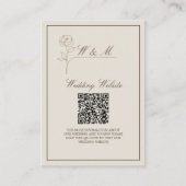 Carte d'accompagnement de code QR pour site web de (Devant)
