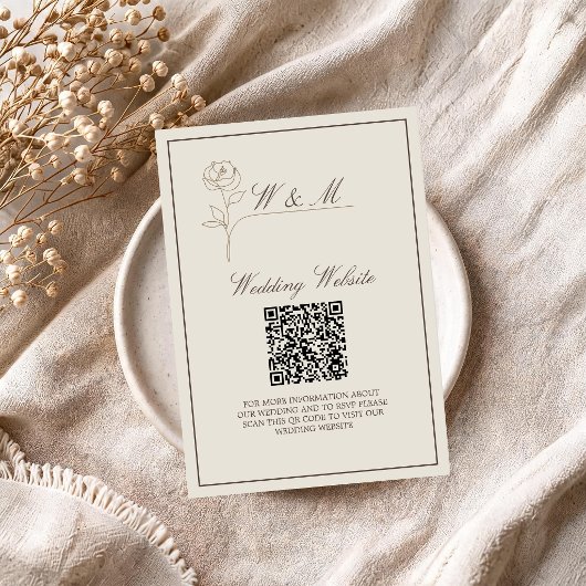 Carte d'accompagnement de code QR pour site web de