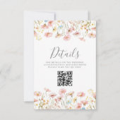 Carte d'accompagnement de détails de mariage à cod (Devant)