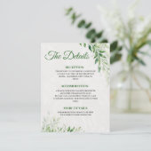 Carte d'accompagnement de détails de mariage botan (Debout devant)