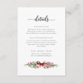 Carte d'accompagnement de détails d'hiver de Noël (Devant)