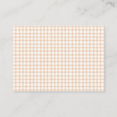 Carte d'accompagnement de douche bébé Gingham Latt (Dos)