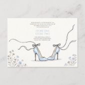 Carte d'accompagnement de douche de mariage Talons (Devant)