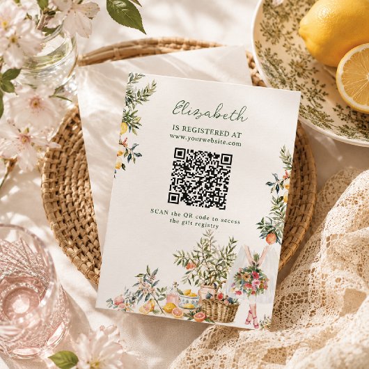 Carte d'accompagnement de douche de mariée Fresh O