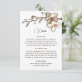 Carte d'accompagnement de fleurs de magnolia 3D bl (Debout devant)