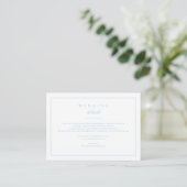 Carte D'accompagnement De l'ensemble de mariage dévoué en bleu sucre filé (Debout devant)