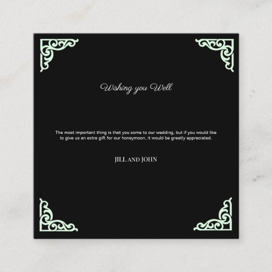 Carte d'accompagnement de mariage (Devant)
