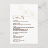 Carte d'accompagnement de mariage à l'écriture fan (Devant)