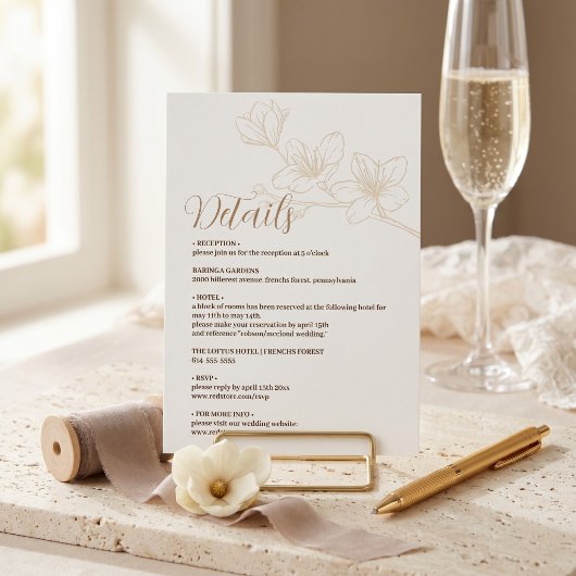 Carte d'accompagnement de mariage à l'écriture fan