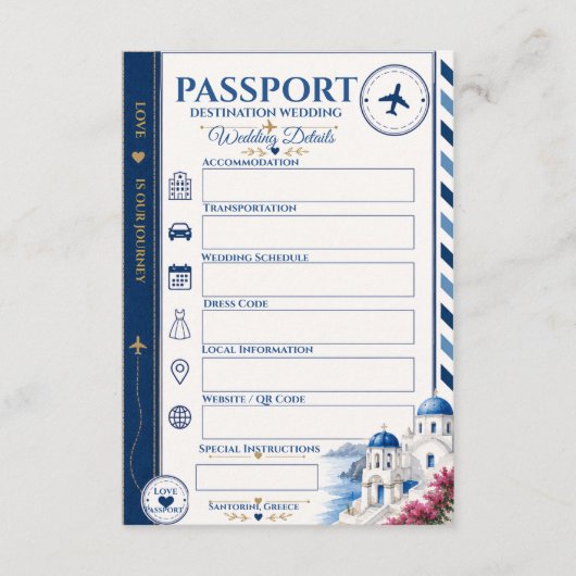 Carte d'accompagnement de mariage au passeport (Devant)