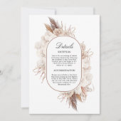 Carte d'accompagnement de mariage aux fleurs d'aut (Devant)