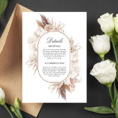 Carte d'accompagnement de mariage aux fleurs d'aut