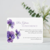 Carte d'accompagnement de mariage avec étude de si (Debout devant)