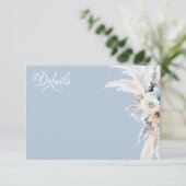 Carte d'accompagnement de mariage Azure & Gold Har (Debout devant)