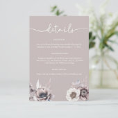 Carte d'accompagnement de mariage Boho Dusty Mauve (Debout devant)
