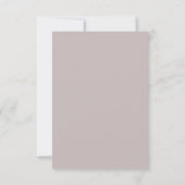 Carte d'accompagnement de mariage Boho Dusty Mauve (Dos)