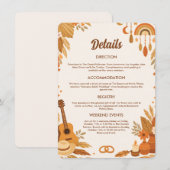 Carte d'accompagnement de mariage Boho Vibes (Devant / Derrière)