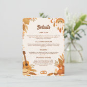 Carte d'accompagnement de mariage Boho Vibes (Debout devant)