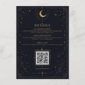 Carte d'accompagnement de mariage céleste de minui (Devant)