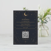 Carte d'accompagnement de mariage céleste de minui (Debout devant)