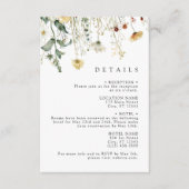 Carte d'accompagnement de mariage champ de fleurs  (Devant)