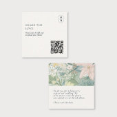 Carte d'accompagnement de mariage chic monogramme