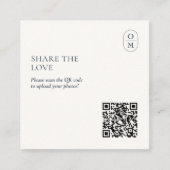 Carte d'accompagnement de mariage chic monogramme (Devant)