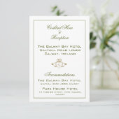 Carte d'accompagnement de mariage Claddagh (Debout devant)
