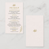 Carte d'accompagnement de mariage élégante et mini (Devant / Derrière)