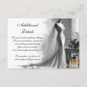 Carte d'accompagnement de mariage esquisse romanti