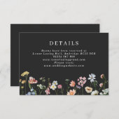 Carte d'accompagnement de mariage Fleurs sauvages (Devant / Derrière)