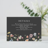 Carte d'accompagnement de mariage Fleurs sauvages (Debout devant)